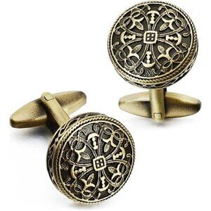 Cufflinks and Studs for Men-Fashion Men Vintage Enamel Carbon Fiber Tuxedo Shirt